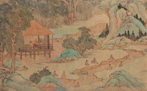 Pavilion of Infinite Happiness! Examining the Tranquil Landscape and Masterful Brushstrokes of Wen Zhengming's Scroll Painting